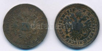 Vegyes: Ausztria 1851A 1kr Cu + Magyarország 1851B 1kr Br T:2,2- Mixed: Austria 1851A 1 Kreuzer Cu + Hungary 1851B 1 Kreuzer Br C:XF,VF