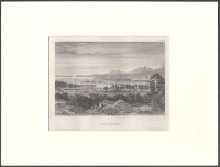 Der Königsee. Acélmetszet, papír, paszpartuban, 11x16 cm