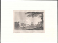 A Virginai-Egyetem. Acélmetszet, papír, paszpartuban, 10,5x16 cm
