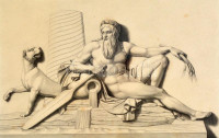 Jelzés nélkül: Odüsszeusz. Rézkarc. Üvegezett keretben. 23x16 cm