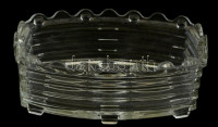 Waxine üveg tál, jelzett, kis kopásnyomokkal, 24×16×8 cm