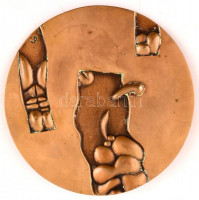 JP jelzéssel: Gyümölcsök,formák. Bronz plakett. Egy oldalas d: 11,5 cm