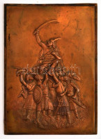 Árpád és a hét vezérek. Réz dombormű. 15x22 cm