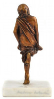 Melocco Miklós (1935- ): Szókratész, bronz, alabástrom talapzaton, jelzett, m: 21 cm