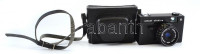 Siluet Elektro 35 mm szovjet fényképezőgép, Triplet 69-3 4/40 objektívvel, bőr tokban, jó állapotban. / Vintage Siluet Elektro 35mm Soviet film camera, in leather case, in good condition