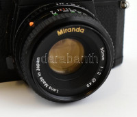 Miranda MS-1 japán SLR fényképezőgép, Miranda 50mm f/2 objektívvel, PK bajonettel, működőképes, jó állapotban
