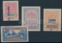 Budapest Székesfőváros 1925 4 klf okirati illetékbélyeg (9.700)