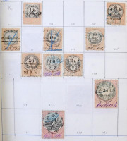 1854-1946 Okmánybélyeg gyűjtemény házi készítésű lapokon, A4-es kapcsos dossziéban (~62.800,-)