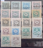 1854-1957 346 db-os magyar okmánybélyeg gyűjtemény közepes berakóban