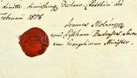 1808 Pest-Buda, evangélikus házasságengedélyező levél, latin nyelven, az egyházkerület viaszpecsétjével, hátulján későbbi feljegyzésekkel