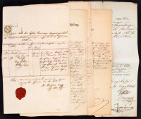 cca 1820-1860 6 db okmány. részben a budai városházáról különféle hivatalos ügyekben