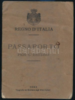 1902 Regno d'Italia passaporto per L'Estero / Italian passport / olasz útlevél