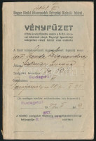 cca 1927 Magyar Kir. Államvasutak Betegségi Bizt. Intézet vényfüzet több gyógyszertár pecsétjével