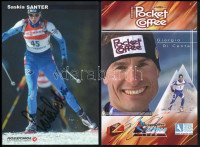 8 db sielő, sifutó sportoló aláírásai / autograph signatures of skier champions