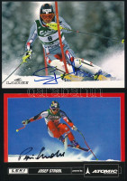 8 db sielő, sifutó sportoló aláírásai / autograph signatures of skier champions