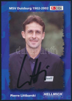 Pierre Littbarksi labdaraúgó aláírása autogramkártyán / Autograph signature