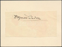 Wagner Sándor ( 1838-1919) festő aláírása kártyán