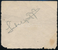 Latabár Árpád (1903-1961) színész aláírása papírlapon