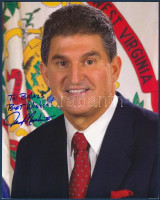 Joe Manchin Nyugat Virginia kormányzójának dedikált fotója mappában