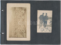 cca 1916 4 db katonai fotólap albumlapokon