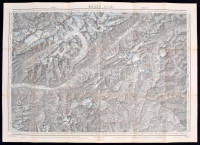 1913 A Brenni felföld térképe / Large map of the Brenn Oberland in Tirol Austria 50x70 cm