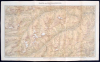 1899 Ausztria a Ferwallgroupe térképe / 1899 Austria Large hiking map of the Ferwallgroup 70x90 cm