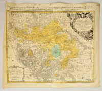 1750 Mappa specialis principatus Halberstadtis - Halberstadt  térképe. Johann Baptist Homann:. Színezett rézmetszet / Map of Princedom Halberstadt . Belgium. Colored copper plate engraving. 63x55 cm