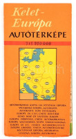 1964 Kelet-Európa autótérképe, 1:1950.000, Bp., Cartographia, 113x78,5 cm