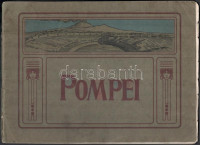 cca 1900-1920 Pompei látnivalói, színezett képekből álló album, széteső állapotban, ceruzás belerajzolásokkal