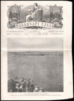 1915-1918 Vasárnapi Ujság 62. évfolyam 28. száma + 65. évfolyam 30. száma + cca 1940 Beazonosítatlan újság, hiányzó borítóval + 1910 Meggendorfer-Blätter c. újság 1017-es száma, német nyelven + cca 1914-1918 A Társaság c.