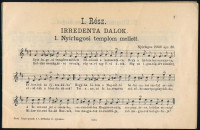 Szilágyi Béla legszebb dalai. I rész:  irredenta dalok. II. rész: szerelmes dalok. Debrecen, 1923, Hangversenyiroda kiadása. Kottafüzet. 36p. Kiadói harántalakú szecessziós illusztrált papírkötésben.