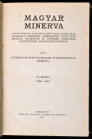 1932 Magyar Minerva. VI. kötet. 1930-1931. A magyarországi múzeumok, könyvtárak, levéltárak, tudományos intézetek, tanintézetek, bizottságok, tanácsok, tudományos és művészeti társulatok közművelődési egyesületek évkönyve.