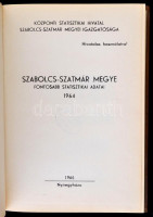 Szabolcs-Szatmár megye fontosabb statisztikai adatai. 1964. Központi Statisztikai Hivatal Szabolcs-Szatmár Megyei Igazgatóság. Nyíregyháza, 1965, Statisztikai Kiadói Vállalat. Kiadói nylon-kötés, kissé kopott borítóval, intézményi
