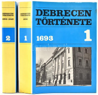Szedrey István-Rácz István (szerk.): Debrecen története I.-II. kötet. 1693, ill., 1693-1849. Debrecen, 1981/1984, Debrecen Megyei Városi Tanács V. B. Kiadói egészvászon-kötésben papír fedőborítóval. Szép állapotban.