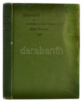 1908 Zeitschrift des Deutschen und Österreichisen Alpenvereins. XXXIX. évf. 1908. évfolyam. Szerk.: Heinrich Hess. München, 1908, Verlag des Deutschen und Österreichisen Alpenvereins, VIII+398 p. Gazdag egészoldalas és szövegközti