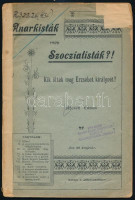 Mezőfi Vilmos: Anarkisták vagy szocialisták - Kik ölték meg Erzsébet királynét? Bp., 1898. Népolvasótár. Javított kiadói papírborítóval.