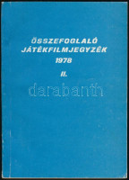 Összefoglaló játékfilmjegyzék 1978. II. 343p.