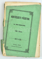 Entz Ferenc: Kertészeti füzetek. XIII. füzet. Pest, 1858, Herz János, 114 p. Kiadói papírkötésben, a borító leszakadt, hiányos. +Azonosítatlan kertészeti füzet, hiányos állapotban, foltos, 5 lap levált, 13-123 p.