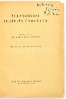 Dr. Bálintffy István (szerk.): Állatorvosi terápiás útmutató. Második, javított kiadás. Bp., 1957, Mezőgazdasági kiadó. Tulajdonosi névbejegyzéssel, kiadói egészvászon kötésben.