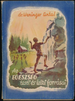 Dr. Weninger Antal: Az egészség testi és lelki forrásai. Bp., 1943 , Országos Közművelődési Szövetség, 176 p. Második kiadás. Kiadói papírkötésben, a kötés részben elvált, a könyvtest elvált a borítótól.