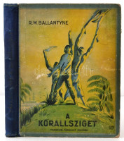 R. M. Ballentyne: A korallsziget. Fordította: Peterdi István. Bp., é.n., Franklin. Kiadói félvászon-kötés, kopott borítóval, a kötése javított, sérült, a címlap és az elülső szennylap kijár.
