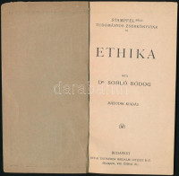 Dr. Somló Bódog: Ethika. Stampfel-féle Tudományos Zseb-könyvtár 59. Második kiadás. Bp., é.n., Révai Testvérek Irodalmi Intézet. Kiadói papírkötés, kissé szakadozott borítóval.