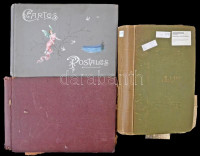 3 db nagy régi képeslapalbum / 3 big old postcard albums