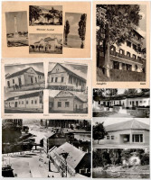 144 db MODERN fekete-fehér magyar város képeslap, kisebb településekkel / 144 modern black and white Hungarian town-view postcards with small settlements