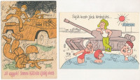 11 db MODERN humoros motívum képeslap / 11 modern humorous motive postcards