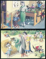 7 db MODERN motívum képeslap: macskák / 7 modern motive postcards: cats (Alfred Mainzer)
