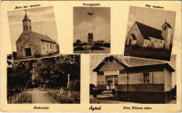 1943 Agárd (Gárdony), Római katolikus templom, Országzászló, Református templom, park, Puha Kálmán üzlete és saját kiadása (EB)