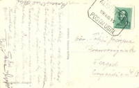 Alsónyék, Református iskola és templom, Községháza, Hangya fogyasztási szövetkezet üzlete és saját kiadása. Borgula felvétele + 1939 Alsónyék postai ügynökségi pecsét