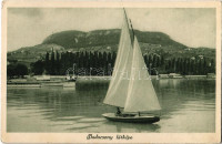 1927 Badacsony, látkép, vitorlás (EK)