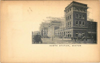 Boston (Massachusetts), North Station, horse-drawn carriage
